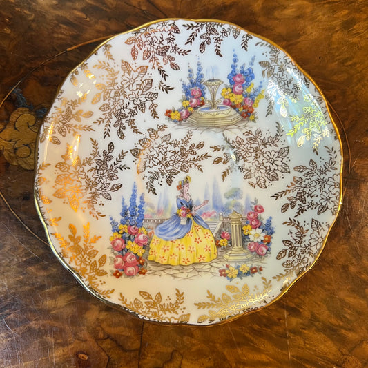 Vintage Colclough Lady Print Saucer