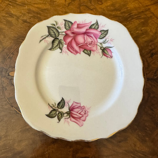 Vintage Colclough Pink Rose Print Side Plate 