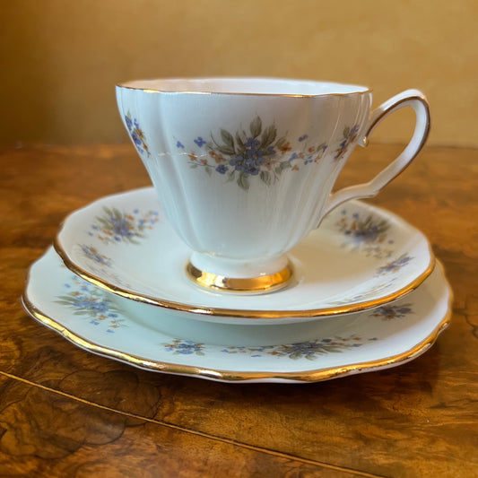 Vintage Colclough Ridgway Tea Cup Trio Set