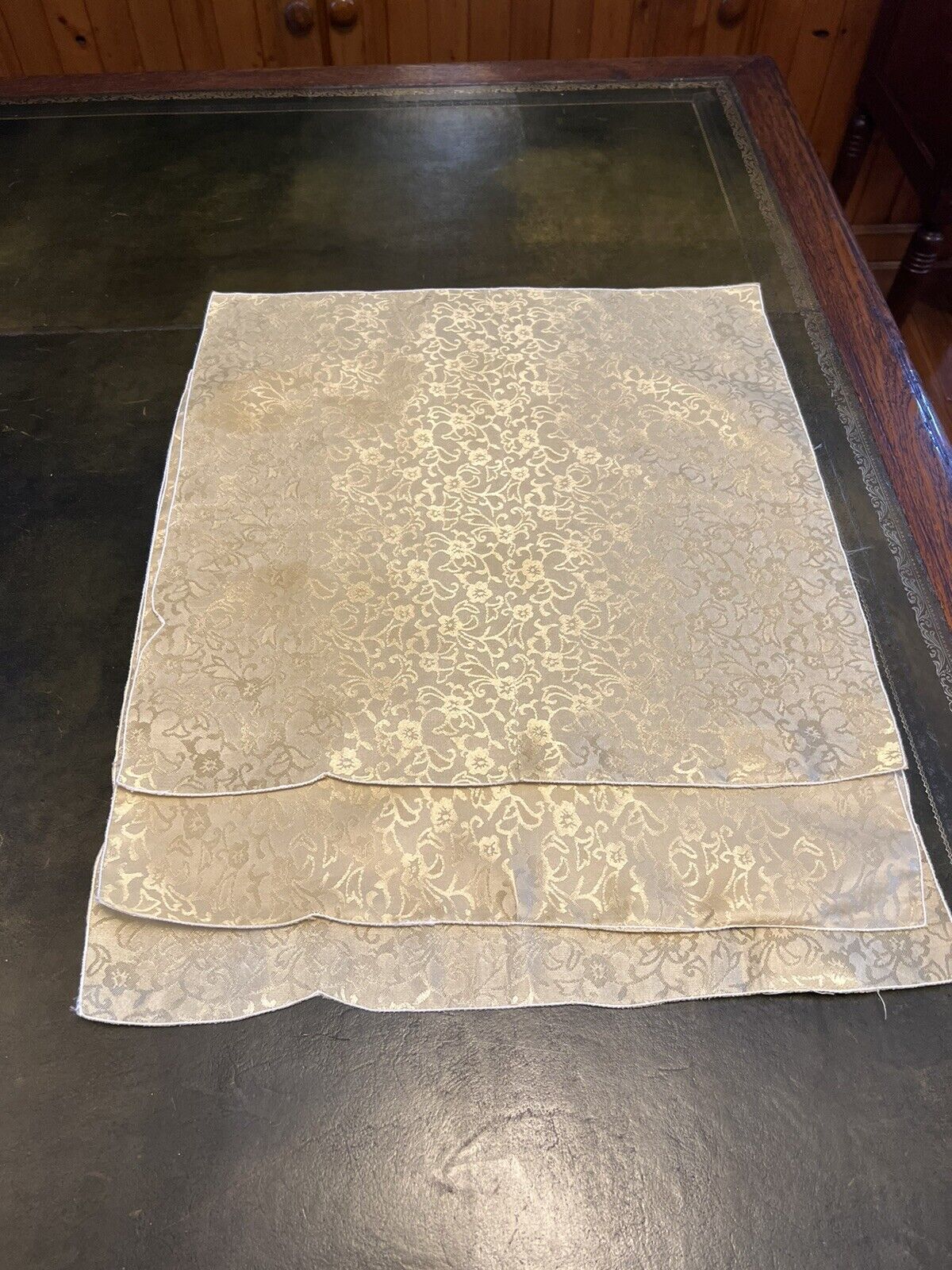 Vintage Gold Floral Pattern Napkins Set Of Three