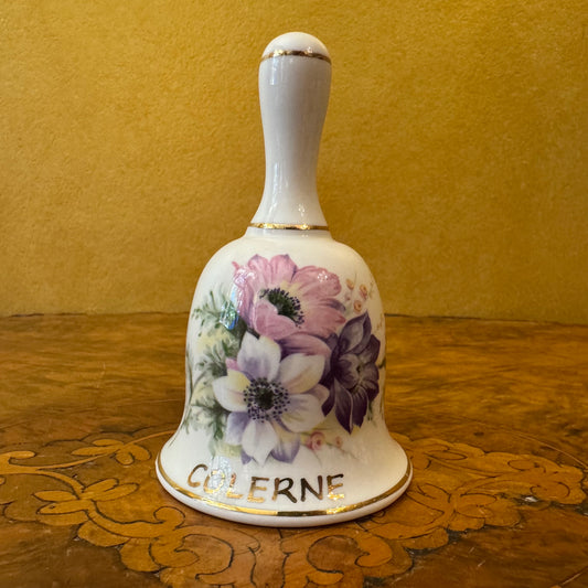Vintage Colerne Floral Print Porcelain Bell