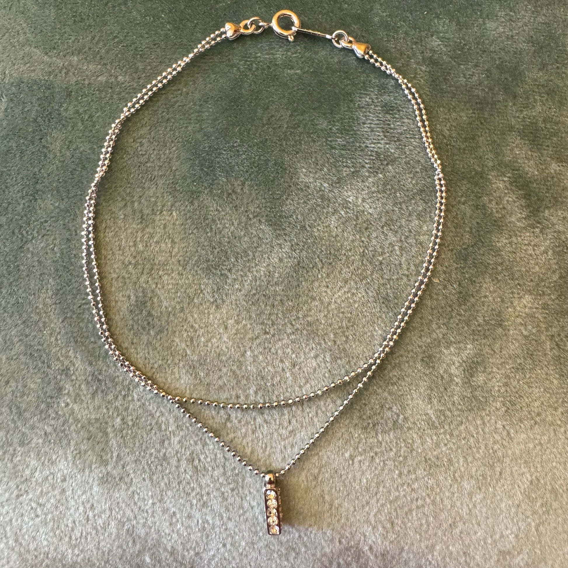 Vintage Costume Diamonti Ankle Bracelet