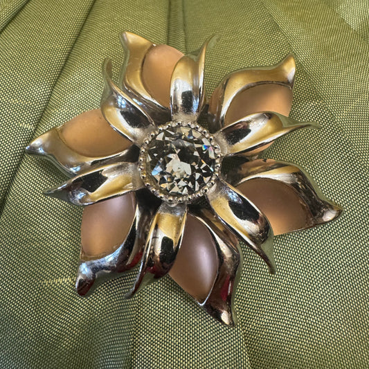 Vintage Costume Flower Brooch 