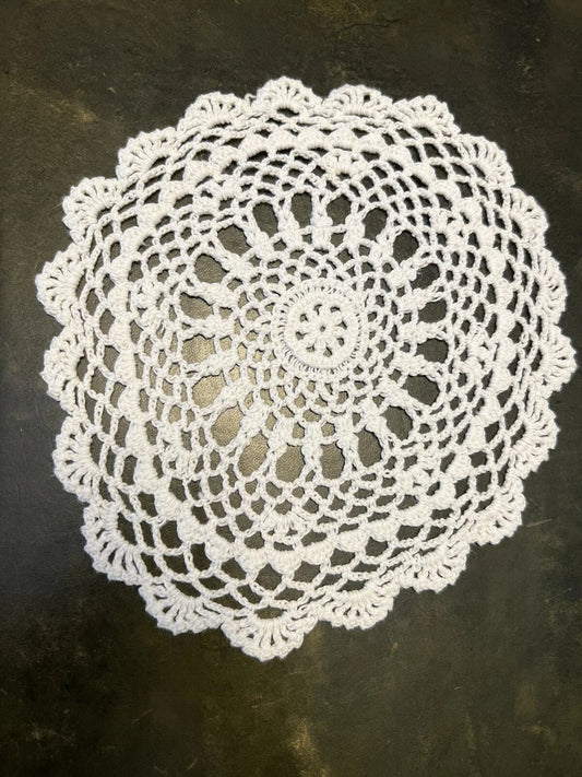 Vintage Cream Circle Crochet Doily