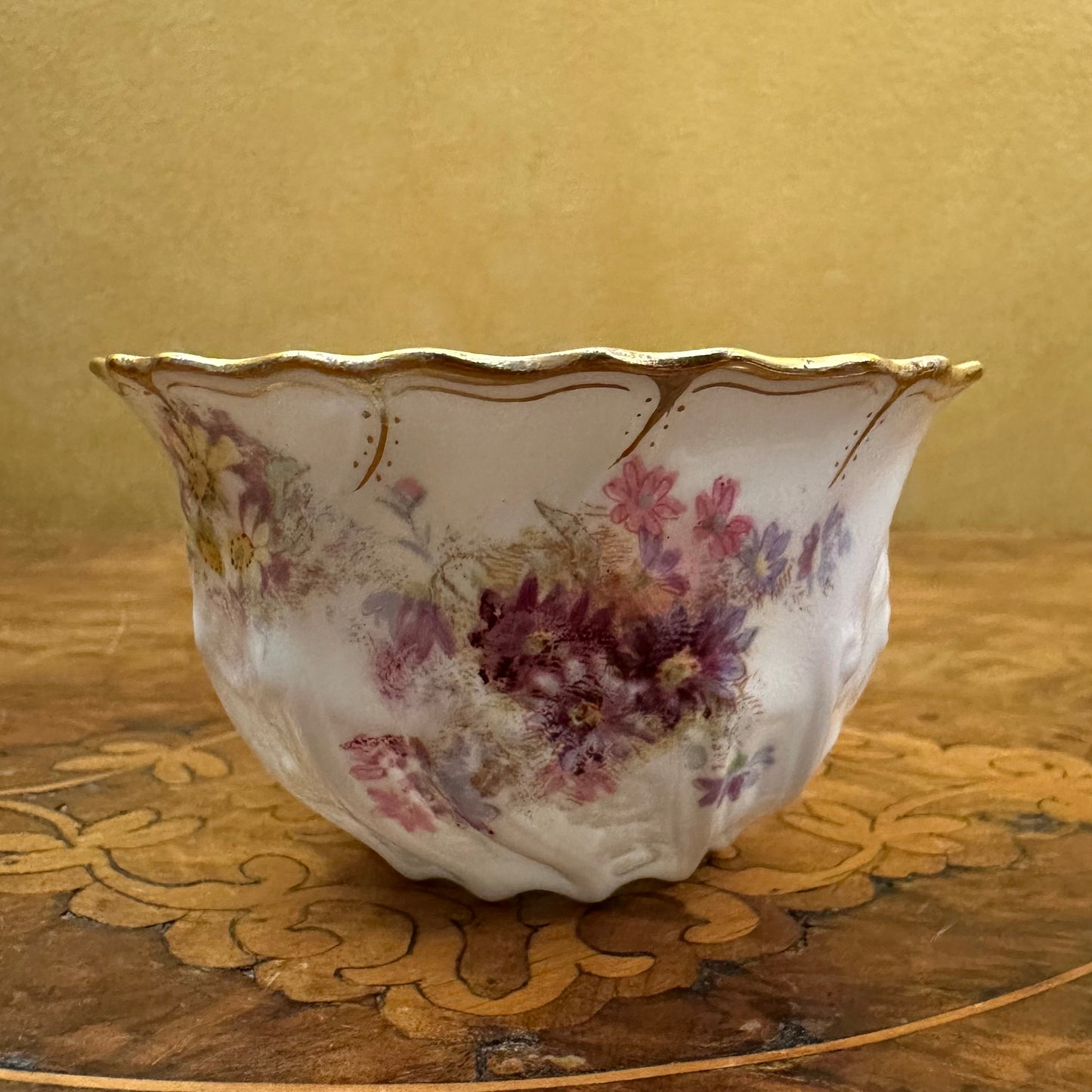 Vintage Crescent Floral Print Small Bowl 
