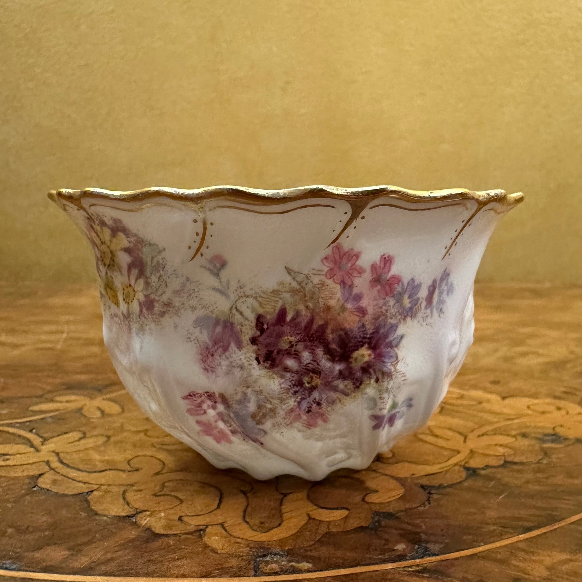 Vintage Crescent Floral Print Small Bowl 