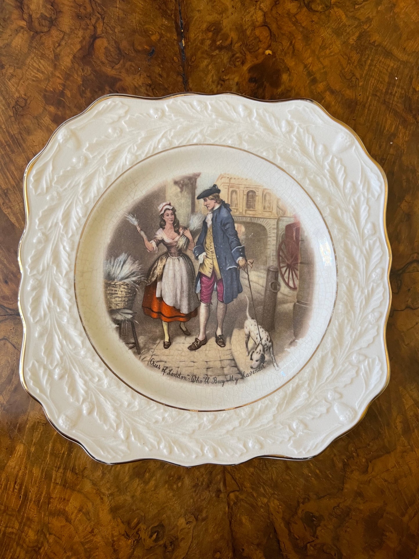 Vintage Cries of London Who Will Buy My Lavender Collectors Plate 