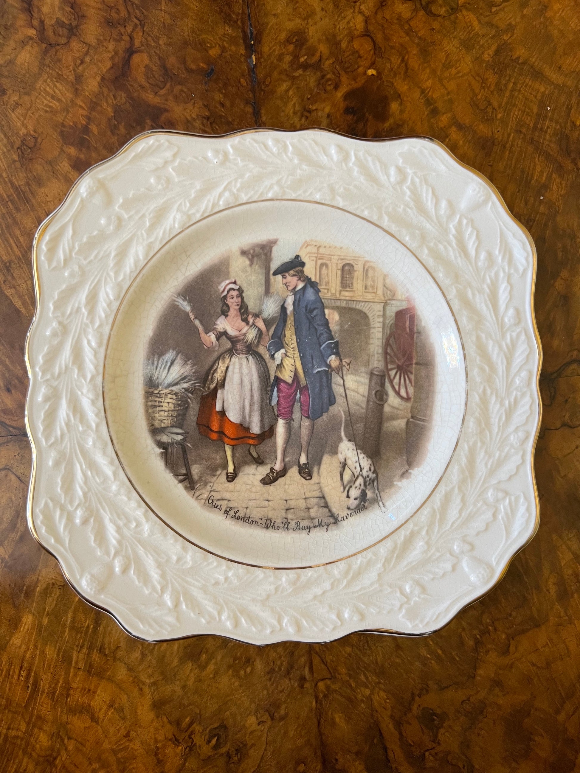 Vintage Cries of London Who Will Buy My Lavender Collectors Plate 