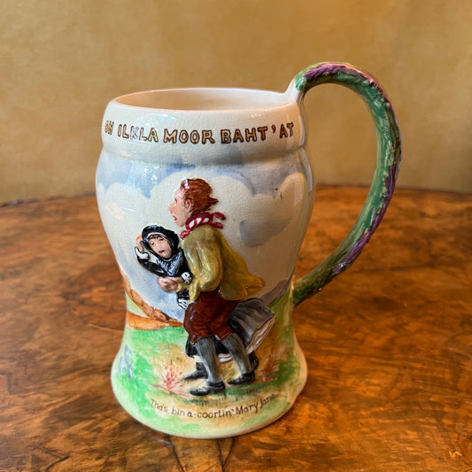 Vintage Crown Devon Fielding Musical Mug "On Ilkla Moor Baht At"