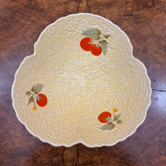 Vintage Crown Devon Salad Leaf Yellow Bowl 