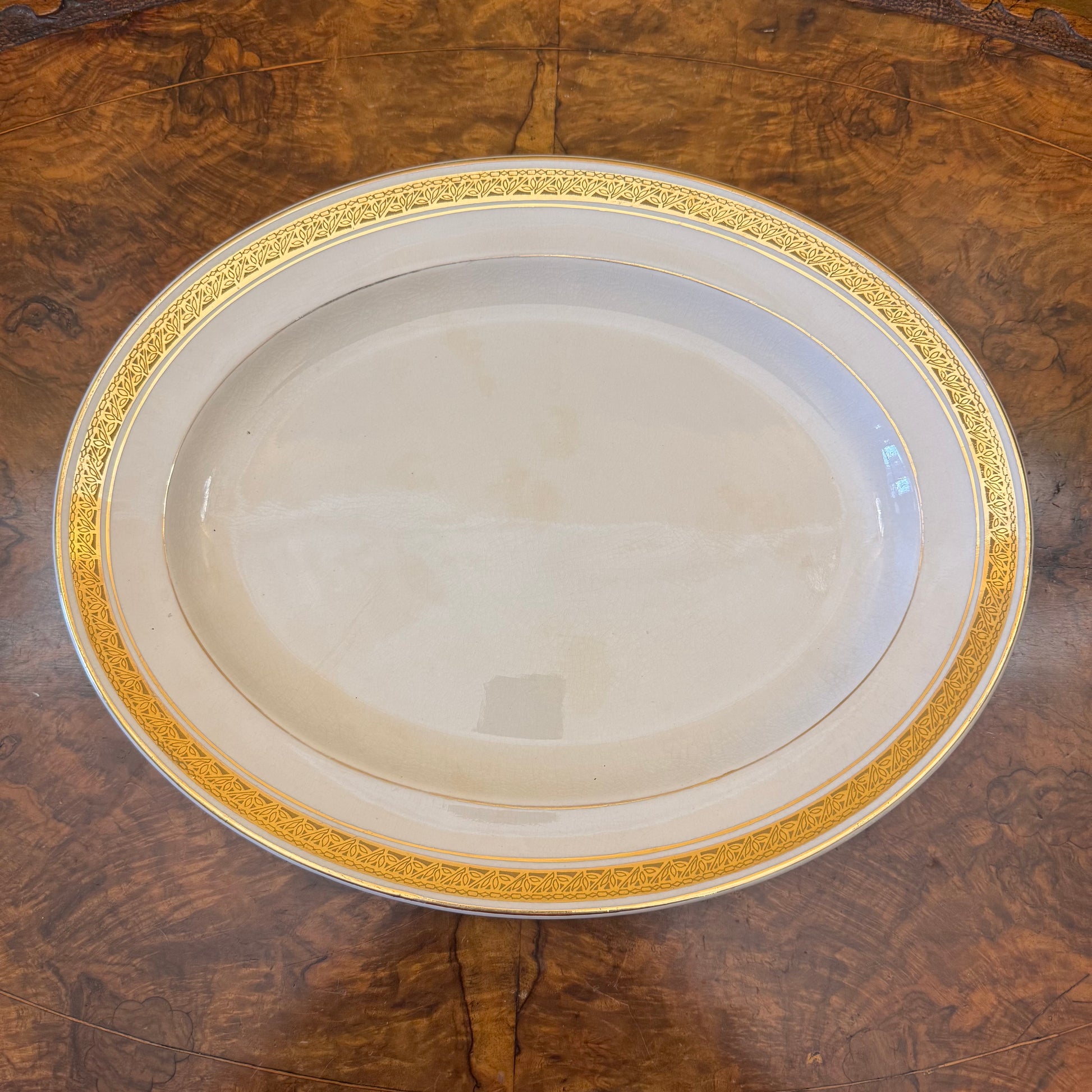 Vintage Crown Ducal Gold Border Print Tray 