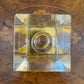 Vintage Crystal Candle Holder with Cherub 