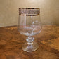 Vintage Crystal Cognac Gold Trim Glasses 