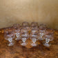 Vintage Crystal Cognac Gold Trim Glasses Set 