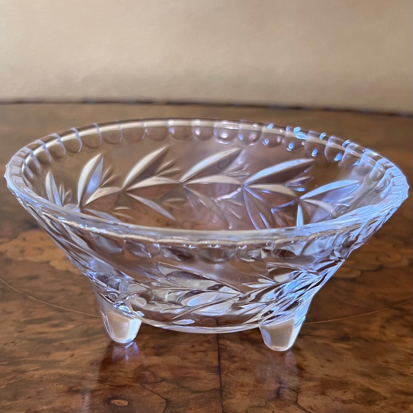 Vintage Crystal Cut Dessert Bowls