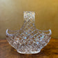 Vintage Crystal Cut Display Bowl Basket 
