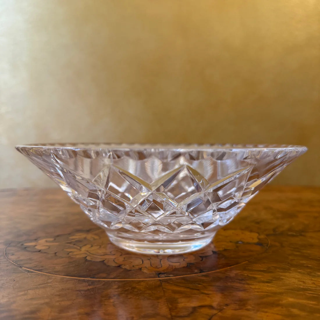 Vintage Crystal Cut Display Bowl