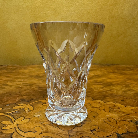 Vintage Crystal Cut Miniature Vase 