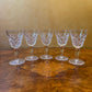 Vintage Crystal Cut Port Glasses Set Of Five 