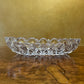 Vintage Crystal Cut Rectangle Shallow Bowl