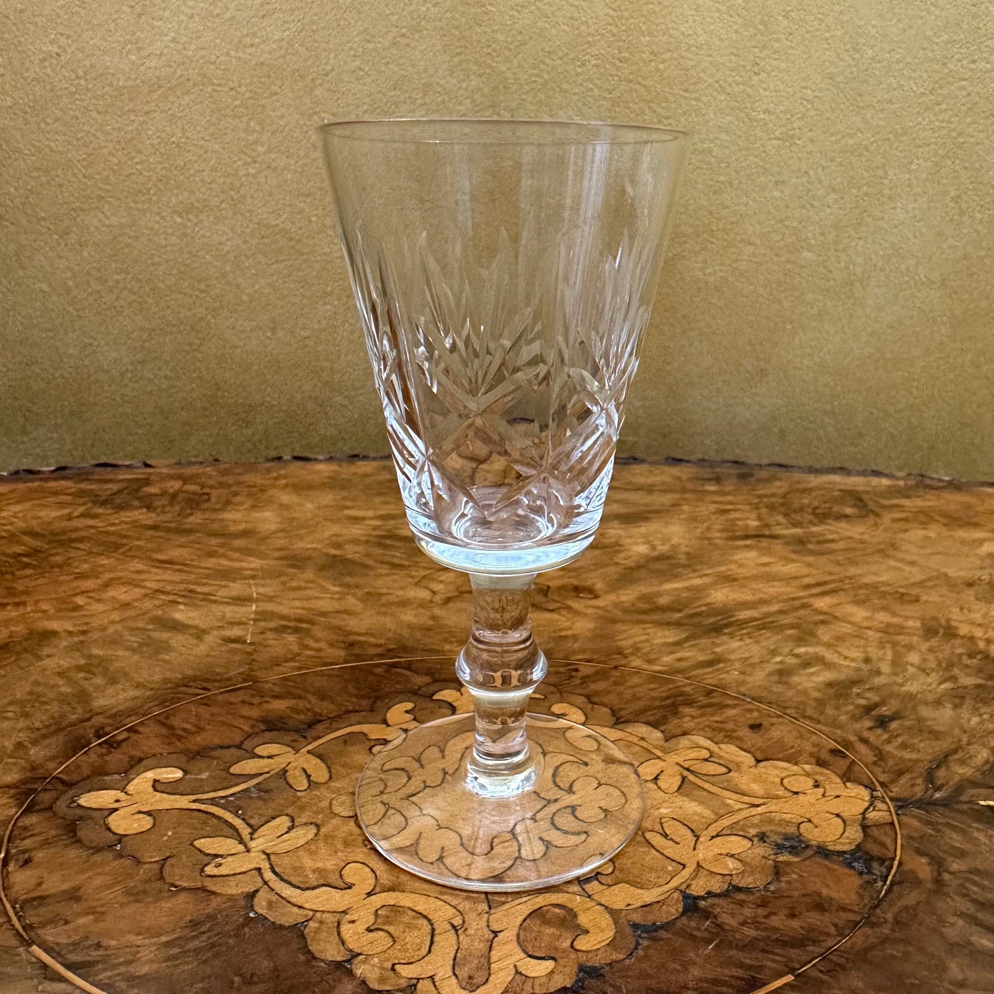 Vintage Crystal Cut Sherry Glasses 