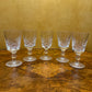 Vintage Crystal Cut Sherry Glasses Set Of Five 