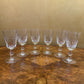 Vintage Crystal Cut Sherry Glasses Set Of Six 