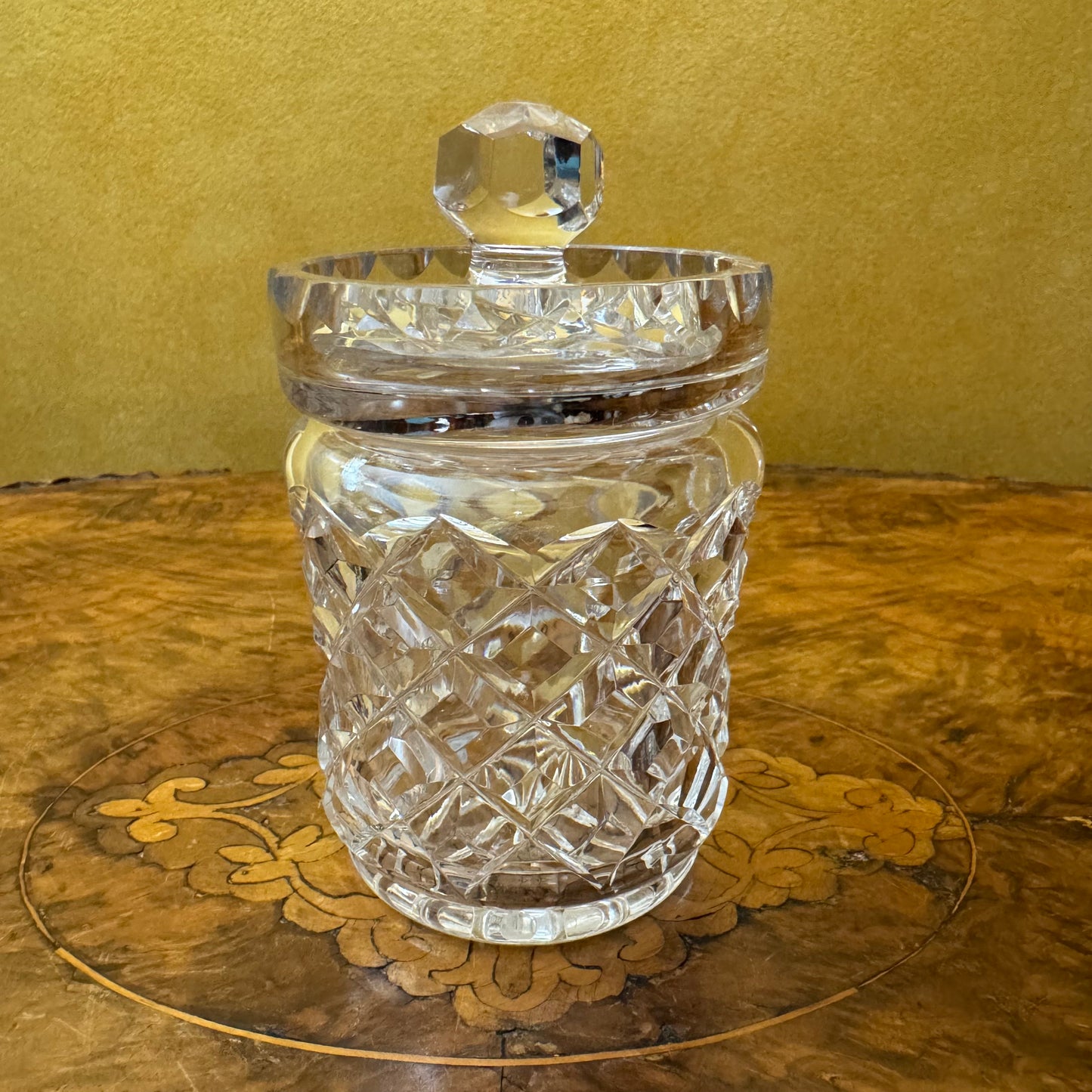 Vintage Crystal Cut Sugar Hot Pot