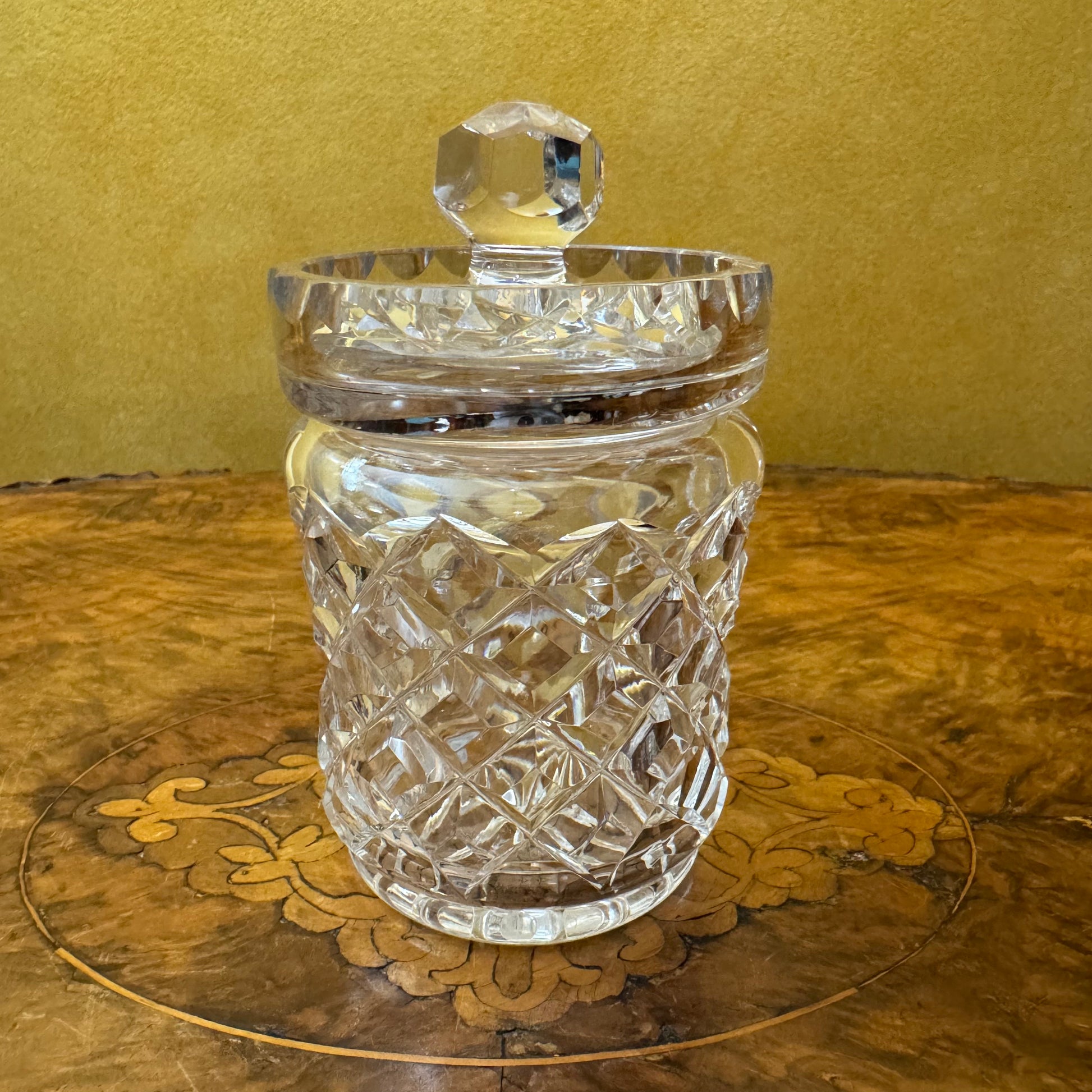 Vintage Crystal Cut Sugar Hot Pot