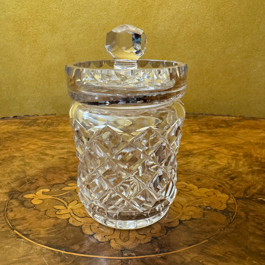 Vintage Crystal Cut Sugar Hot Pot