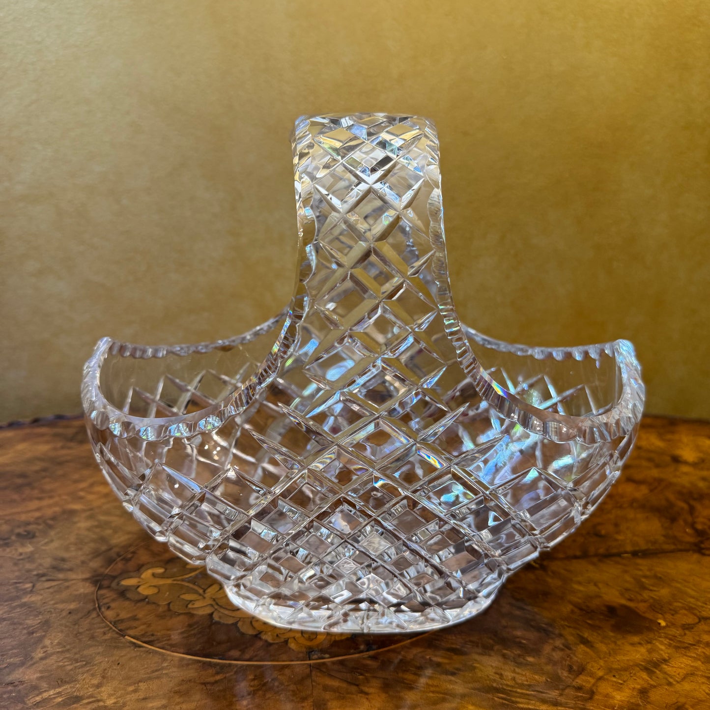 Vintage Crystal Display Basket 