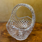 Vintage Crystal Display Basket Bowl