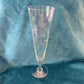 Vintage Crystal Etched Floral Champagne Flutes 