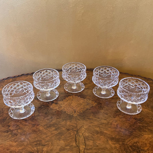 Vintage Crystal Five Desert Bowl Set 