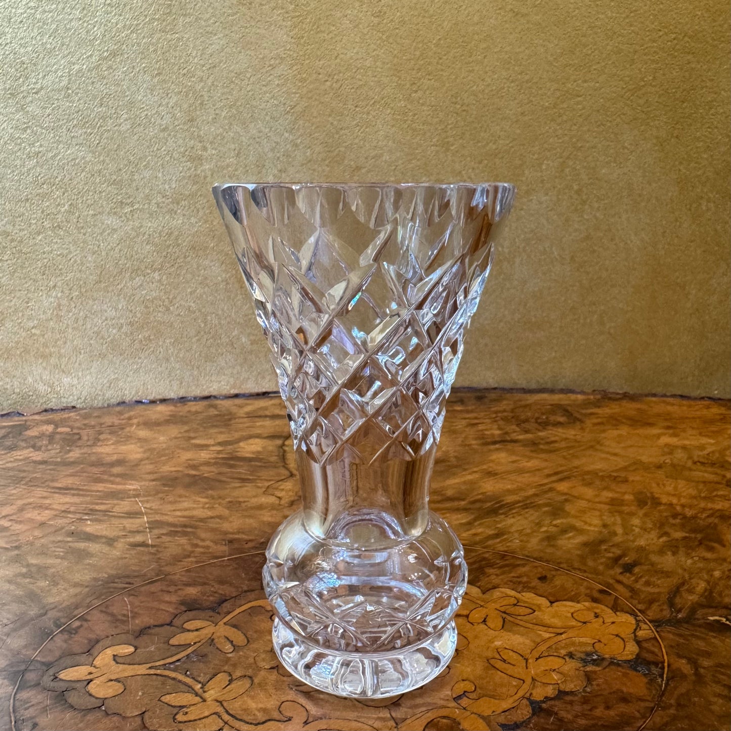 Vintage Crystal Footed Bud Vase 