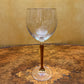 Vintage Crystal Gold Tulip Stem Wine Glasses 