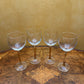 Vintage Crystal Gold Tulip Stem Wine Glasses Set 