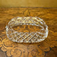 Vintage Crystal Oval Napkin Ring Holder 
