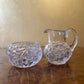 Vintage Crystal Pinwheel Milk Jug & Sugar Bowl Set