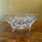 Vintage Crystal Serving Bowl With Dessert Bowls 