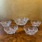 Vintage Crystal Serving Bowl With Dessert Bowls Set 
