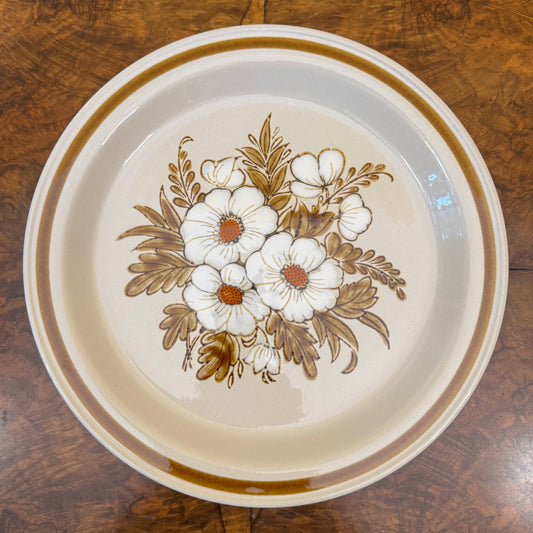 Vintage Dried Flowers Mountain Wood Collection Stoneware Large Plate