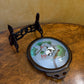 Vintage Embroidered Bird Wooden Frame Stand