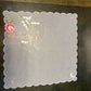 Vintage Embroidered Square Transparent Fabric Doily