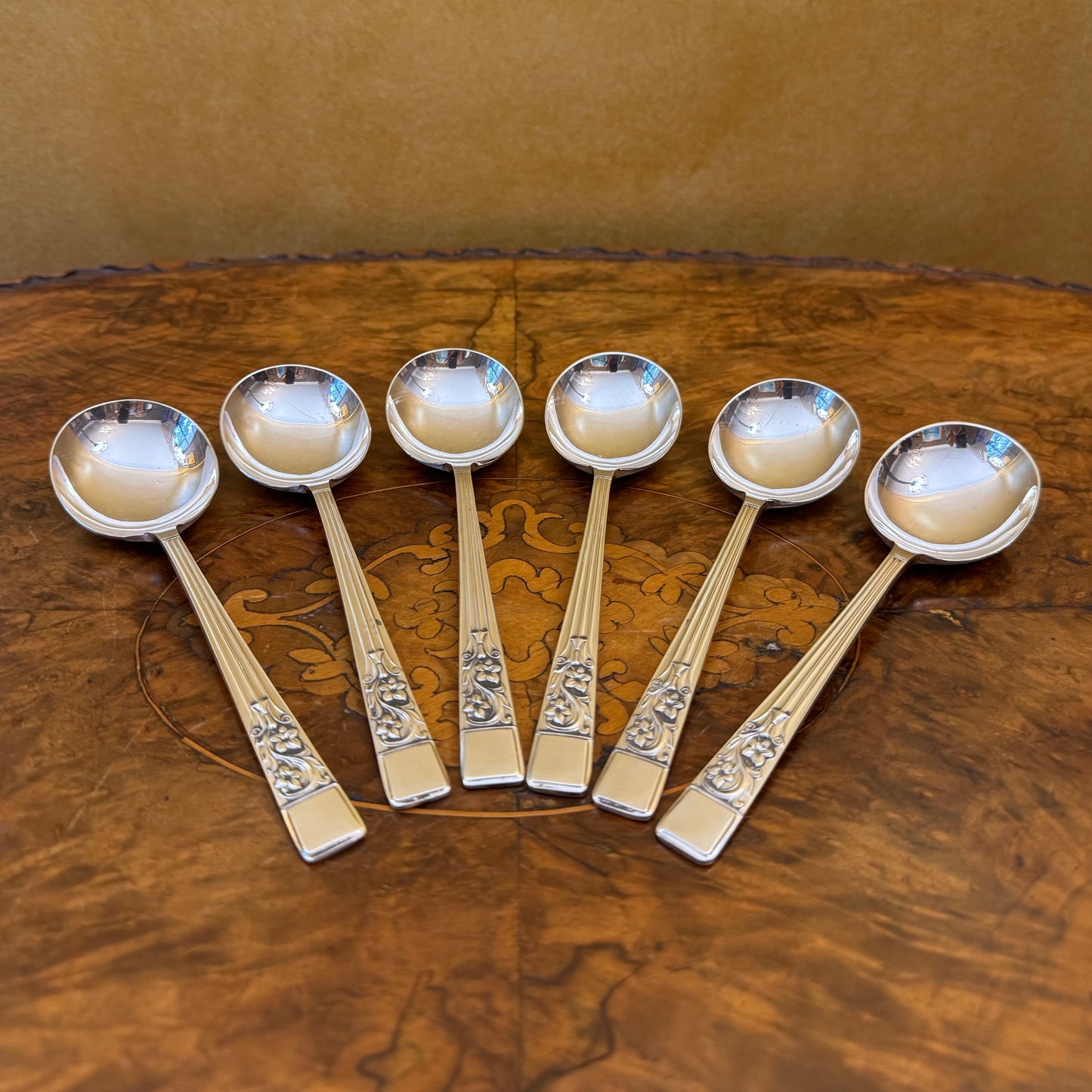 Vintage English Sheffield Springtime Silver Plate 43 Piece