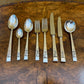 Vintage English Sheffield Springtime Silver Plate 43 Piece Cutlery 