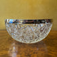 Vintage English Silver Plate Rim Crystal Bowl 