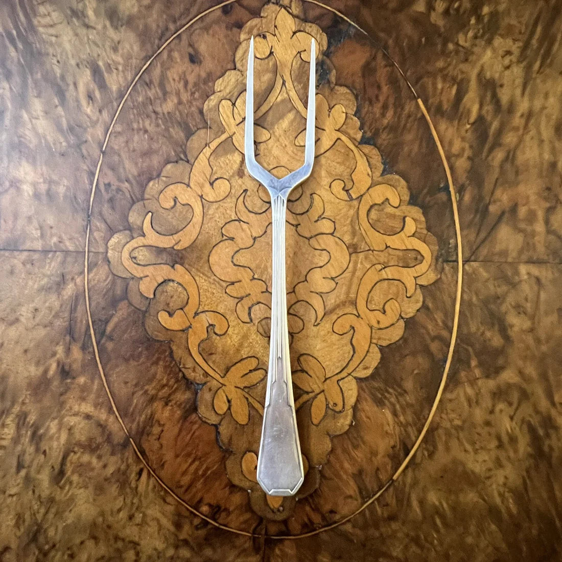 Vintage English Silver Plated Bread or Meat Fork
