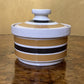 Vintage English Stripe Canister Jar