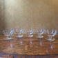 Vintage Etched Crystal Dessert Sundae Bowls Set 